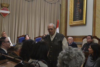 Samuel Burguete Recasens, durant el seu discurs.