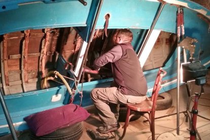 Trabajos de restauración a cargo de Patí Català Calafell.