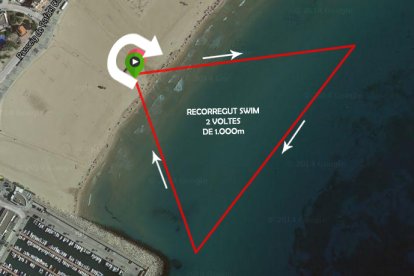 Recorrido acuático en la Platja de la Paella (2.000m)