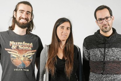 Desde la izquierda, Julià Navarrete, María Martínez y Martín Garrido, tres de los socios fundadores de eAgora.