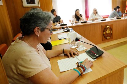 Natalia Sanz, de ARA Altafulla, en su parlamento.
