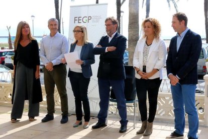 Representantes de la Federació Empresarial del Gran Penedès (FEGP) .