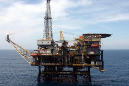 Vista aérea de la plataforma petrolífera Casablanca.