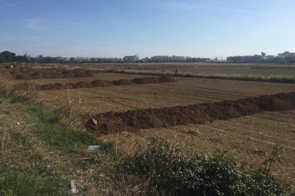 Las catas en la plana del Castell de Cunit.