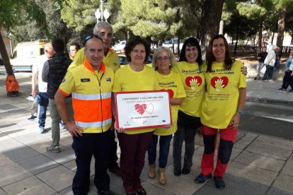 Placa que acredita a la Escola Sant Pere i Sant Pau como centro formador.