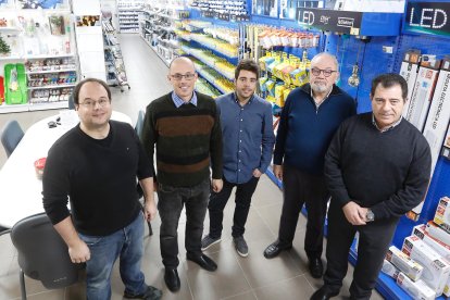 De izquierda a derecha: Jordi y Xavier Crusells, Marc Escoda, Josep Maria Crusells y Mario Escoda.