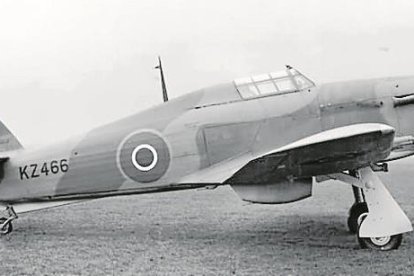Un Hawker-Hurricane-Mk IIc, de la RAF (Royal Air Force) como éste se perdió accidentalmente en el mar del Ebro, el 22 de abril de 1943.