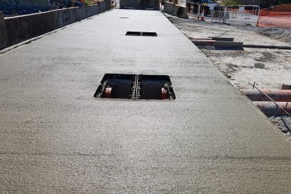 Las obras en la carretera.
