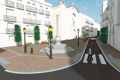 Imagen virtual que muestra el aspecto que tendrá la nueva plaza de la Puríssima Sang.