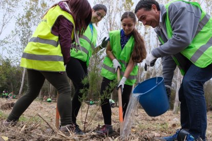 Més de 400 persones reforesten el Francolí al seu pas per Tarragona i Constantí
