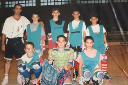 Pedro Mosquera durante una de sus participaciones veraniegas en el Campus de hockey en el Reus Deportiu.