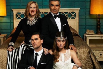 Imagen promocional de Schitt's Creek. Cedida