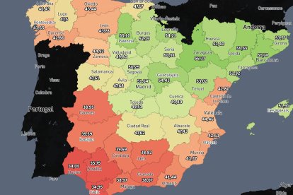 Diferencias en la movilidad social entre demarcaciones.