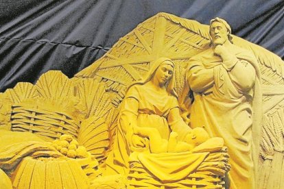 Pesebre en Marina di Ravenna (Italia).