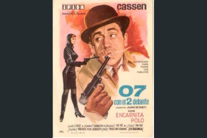 Cartel de ‘Agente 007 con el 2 delante’ (1967), en que Cassen parodiaba a James Bond.