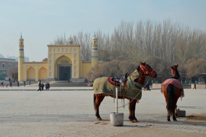 Vista de Kashgar, cuyo casco antiguo está lleno de monumentos históricos.