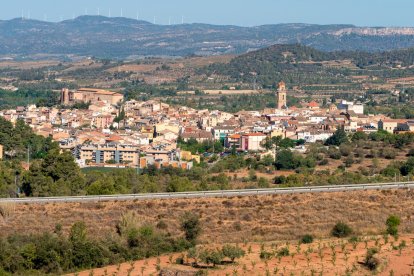 Vista del pueblo de Falset desde la ermita.
