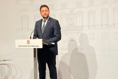 El alcalde de Tarragona, Rubén Viñuales, en la comparecencia de prensa tras la reunión con el President Illa.
