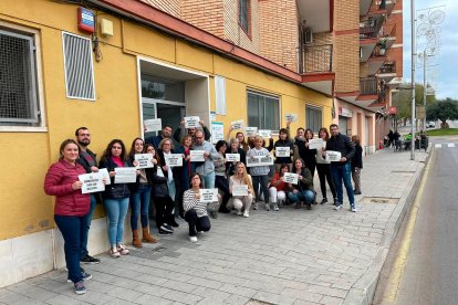 Protesta en el AGP de La Canonja.