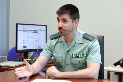 El jefe de la Unidad Orgánica de la Policía Judicial de la comandancia de la Guardia Civil de Tarragona, el capitán Héctor Muñoz.