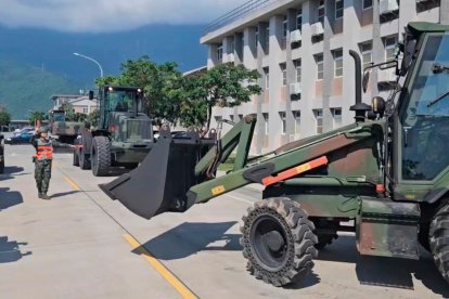 Sureste de Taiwán como consecuencia del terremoto.