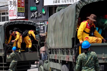 Sureste de Taiwán como consecuencia del terremoto.