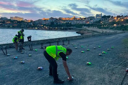 Preparativos previos al espectáculo.