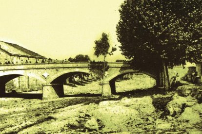 Imagen histórica del puente de França de El Vendrell.