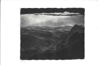 ‘Du haut de Montmell’, 1970. Grabado a la manera negra.