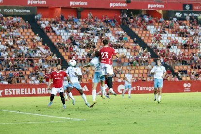 El gol del Nàstic, el del empate a 1, lo marcó de cabeza Baselga en la primera parte.