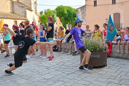 Una de las pruebas en la plaza del Castell.