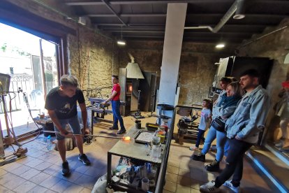 Rafa Abdon en el Museu del Vidre de Vimbodí i Poblet.