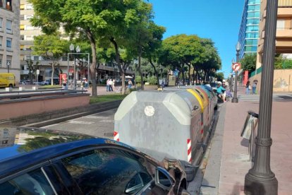 La ubicación provisional de los contenedores para poder vaciarlos mientras duren las obras.