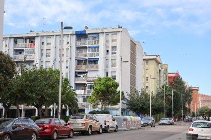 Los vecinos de las casas de colores de Campclar, hartos del deterioro de sus viviendas.