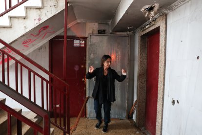 Los vecinos de las casas de colores de Campclar, hartos del deterioro de sus viviendas.