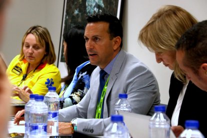 Imagen del simulacro en el aeropuerto de Reus