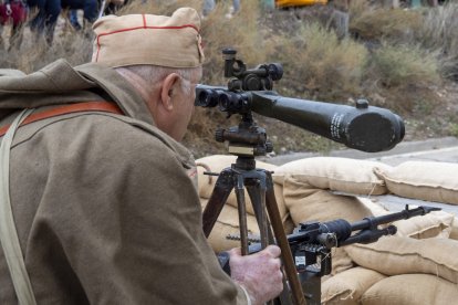 Recreació als carrers de Flix dela Batalla de l'Ebre.