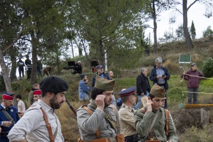 Recreació als carrers de Flix dela Batalla de l'Ebre.