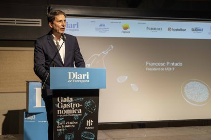 Un instante del parlamento de Francesc Pintado, Presidente de la AEHT