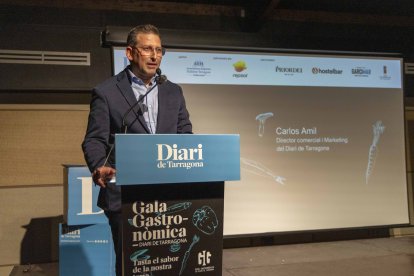 Carlos Amil, Director comercial y de Marketing del Diari de Tarragona, durante su discruso.