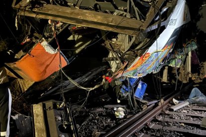 Primer plano de los destrozos en el Rodalies