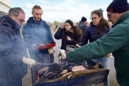 Esmorzar per als assistents a la protesta.