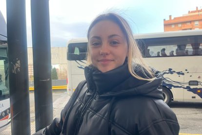 Alba Cerezuela, usuaria de Rodalies.