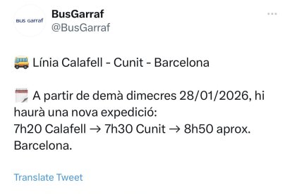 el horario previsto.