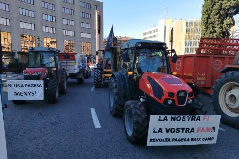 Una manifestación de la payesía en el centro de Tarragona