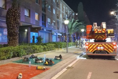 Un camión de bomberos en un a actuación diferente a la del la noticia.