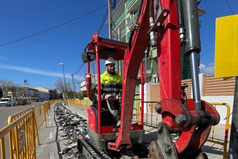 Los trabajos han empezado esta semana en la Via Augusta.