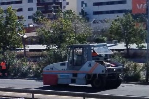 La C-31 a su paso por Calafell.