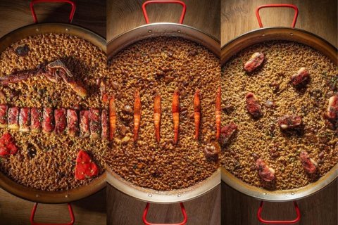 Imagen de algunos de los arroces que ofrece el restaurante ROCE