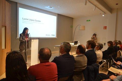 La delegada territorial del Govern a Tarragona, Lucía López, aquest dijous durant la presentació de la nova llei d